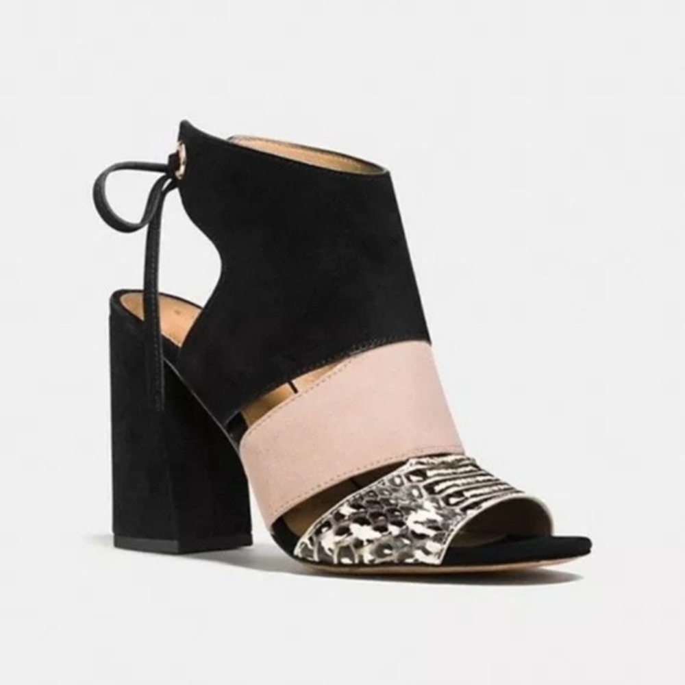 Coach Minetta Land Snake/Suede heels (Size 10)